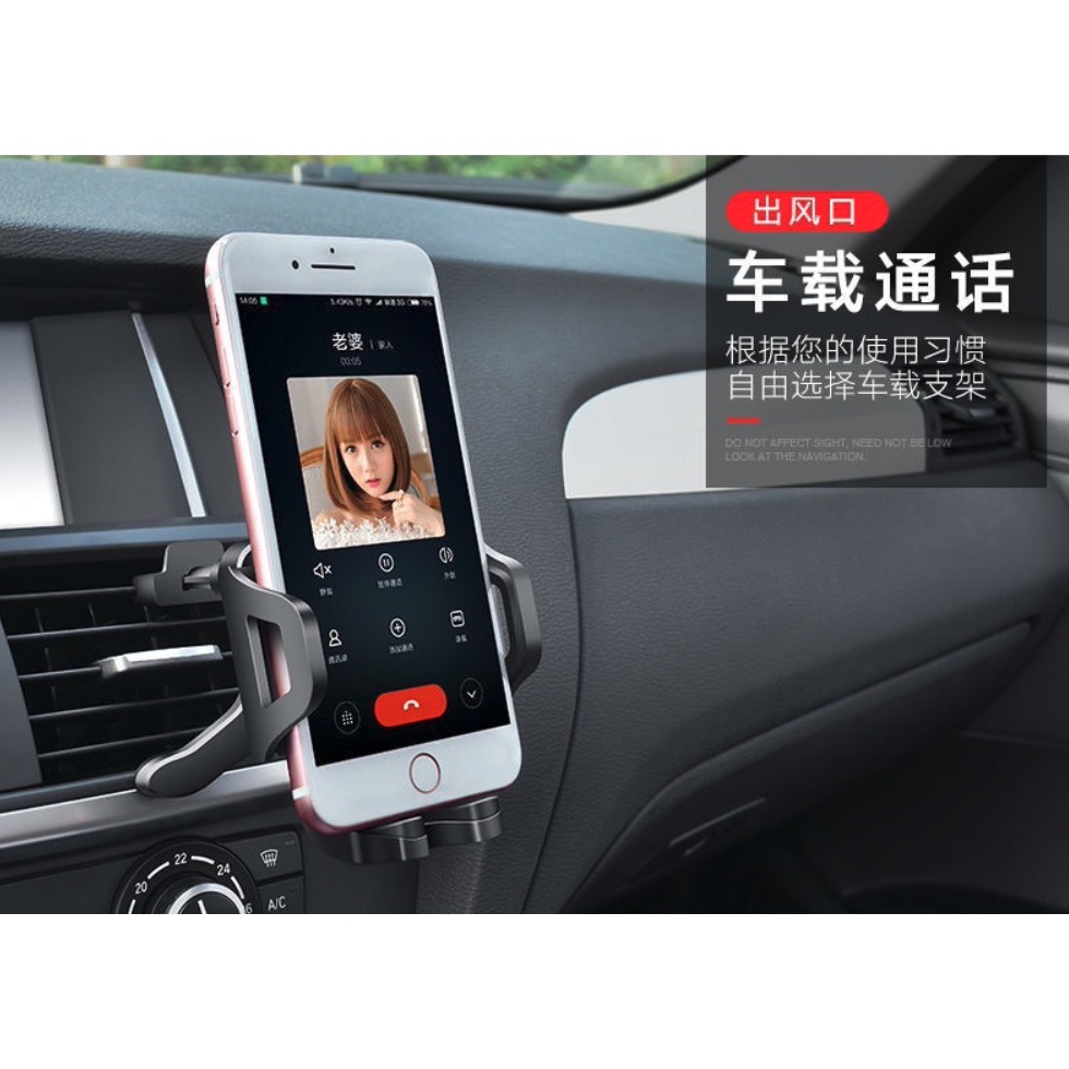 Adda Home - Dudukan Hp Mobil Tempel Kaca Jepit Tripod Handphone Stand For Car