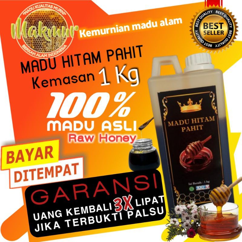 Madu Hitam Pahit Murni Asli Multiflora Hutan Kalimantan