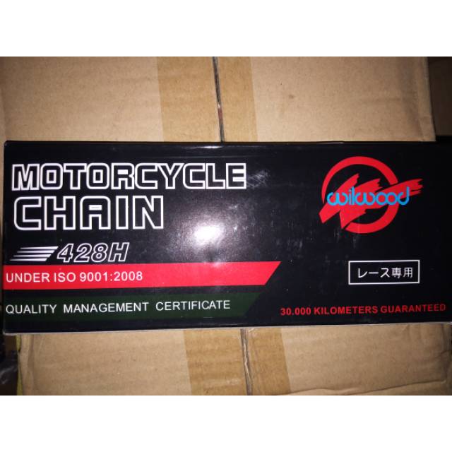 Rantai black 428H 140L wilwood