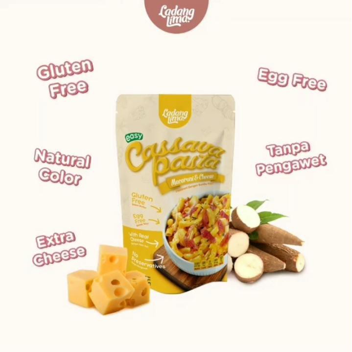 Ladang Lima Cassava Pasta Fusilli / Original 100 g / Mac &amp; Cheese 115 g / Makaroni MPASI Non MSG