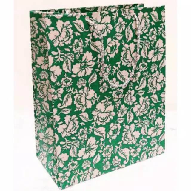 

Paperbag Motif bunga uk 20x12x25