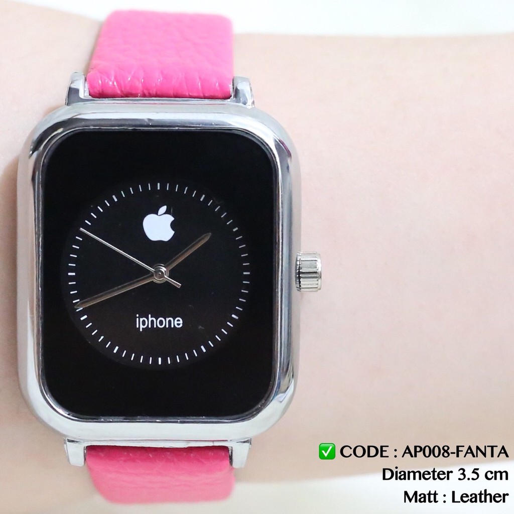 Jam tangan apple watch pria wanita ring silver grosir ecer flash sale satuan termurah AP008