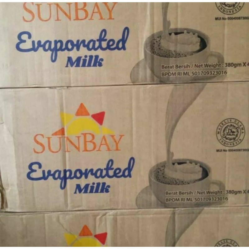 Susu Evaporasi / Evaporated Milk Sunbay 380gr Kaleng HALAL Susu Thai Tea Roti Kue