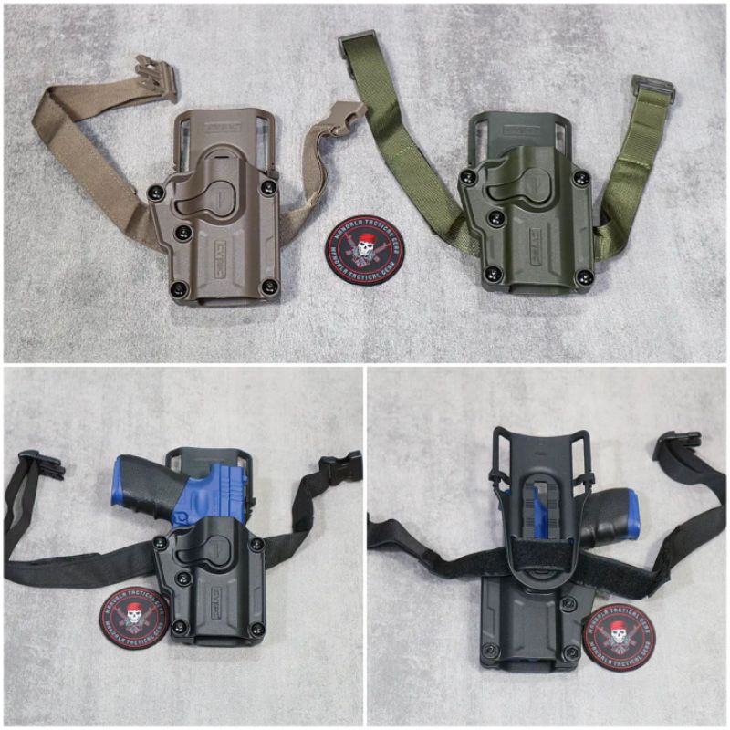 Cytac Dropleg Holster universal ( Holster paha cytac ) Untuk HS9 Holster glock / Holster G2 / Holste
