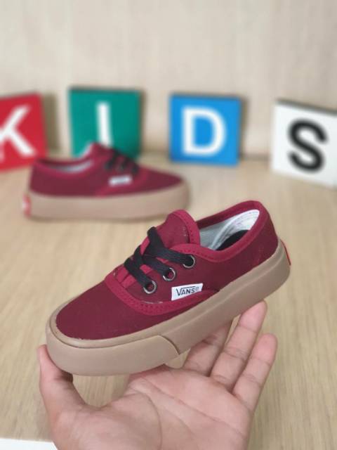 SEPATU VANS ANAK LAKI LAKI DAN SEPATU ANAK PEREMPUAN AUTHENTICK SOL KARET GUM PREMIUM