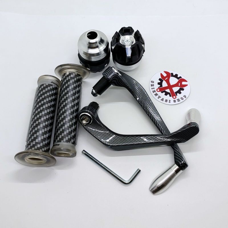 PROGUARD JALU STANG CARBON+JALU AS RODA+HANDGRIP CARBON UNIVERSAL NMAX AEROK NINJA VARIO BEAT MIO