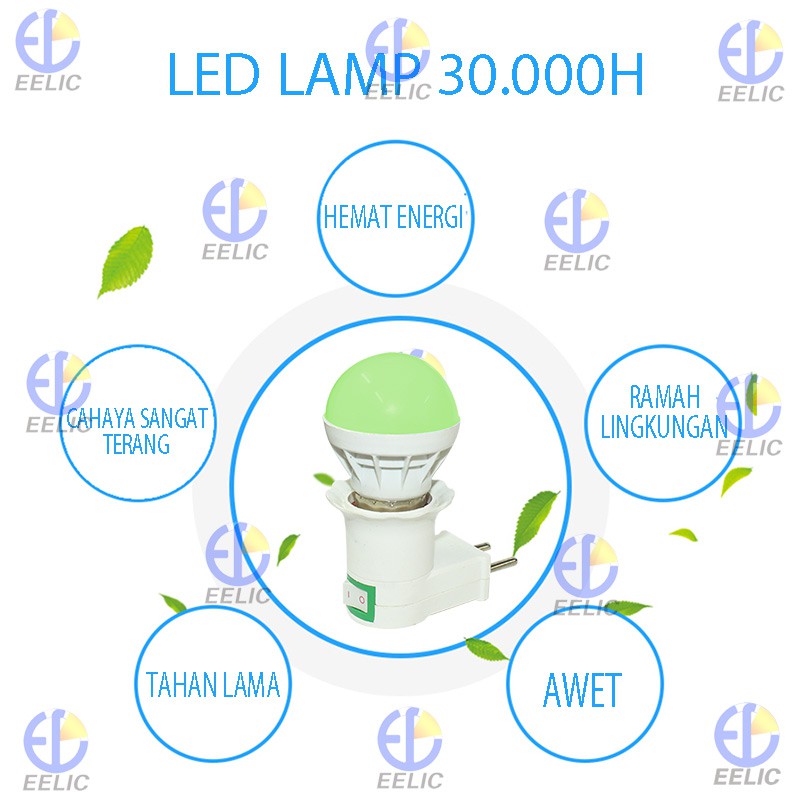 EELIC LFC-Z3W LAMPU LED CAHAYA TERANG HEMAT ENERGY 90 PERSEN MINI LAMP LAMPU TIDUR MIX FITTING E27L