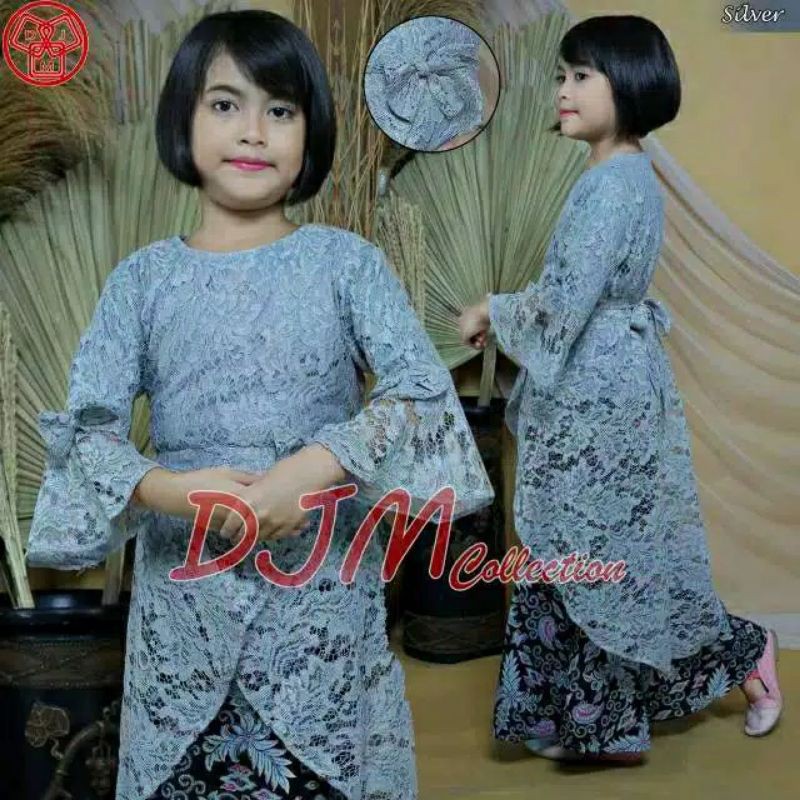 setelan kebaya anak srikandi brokat / kebaya kartini / kebaya anak tunik