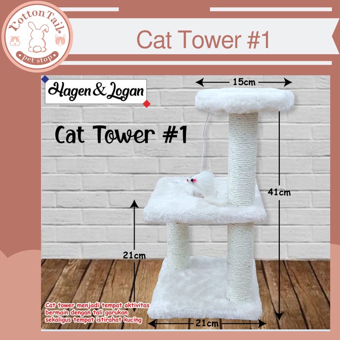 JMS Cat Tower #1 Mainan Garukan Kucing Tingkat Cat Tower #1