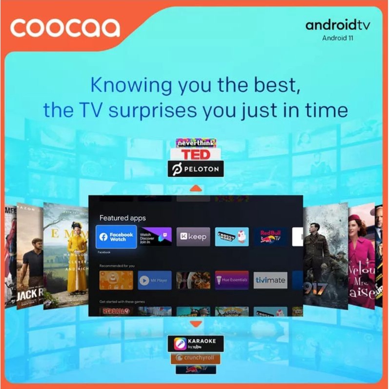 Smart Android TV Coocaa 32 Inch HD 32S7G Frameless Android 11 Digital DVBT2