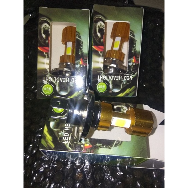 lampu Depan led motor 3 sisi H4 DC Warna(putih)