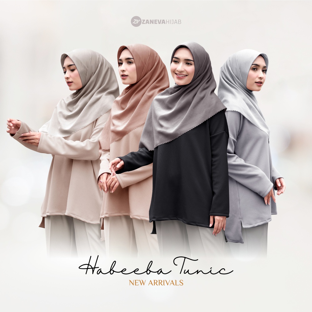 Habeeba Tunic l Knit Premium l Atasan Wanita