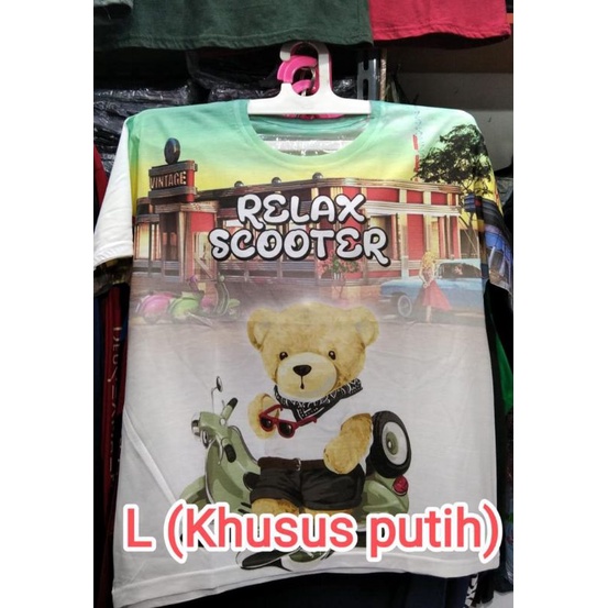 Kaos distro fullprint lengan pendek relax scooter