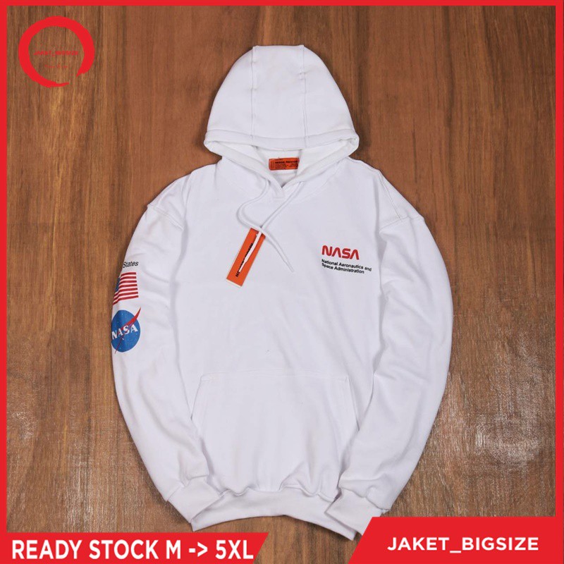 Jaket Hoodie NASA jumbo bigsize pria wanita ukuran m l xl xxl xxxl xxxxl xxxxxl