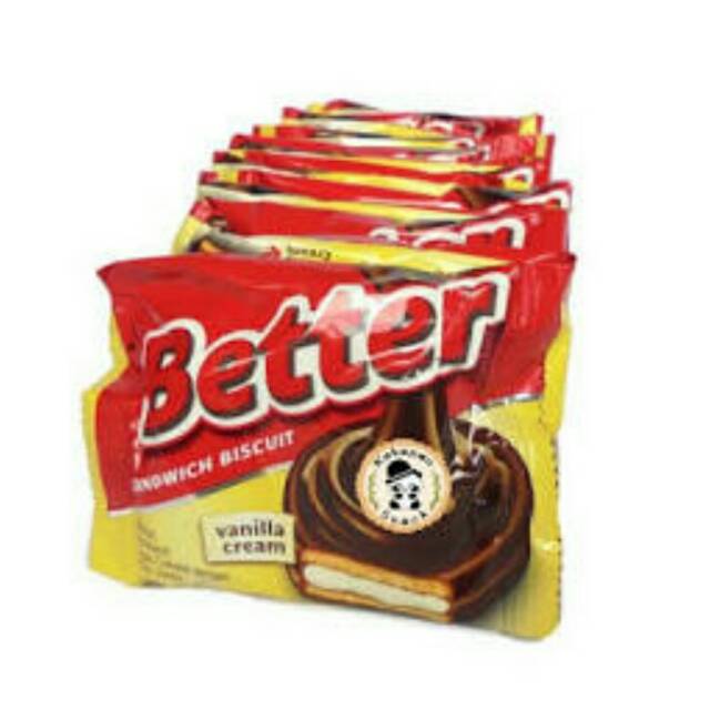 Better/Biskuit Bettee /biskuit lapis coklat Better rencengan isi 15 Rp 13500