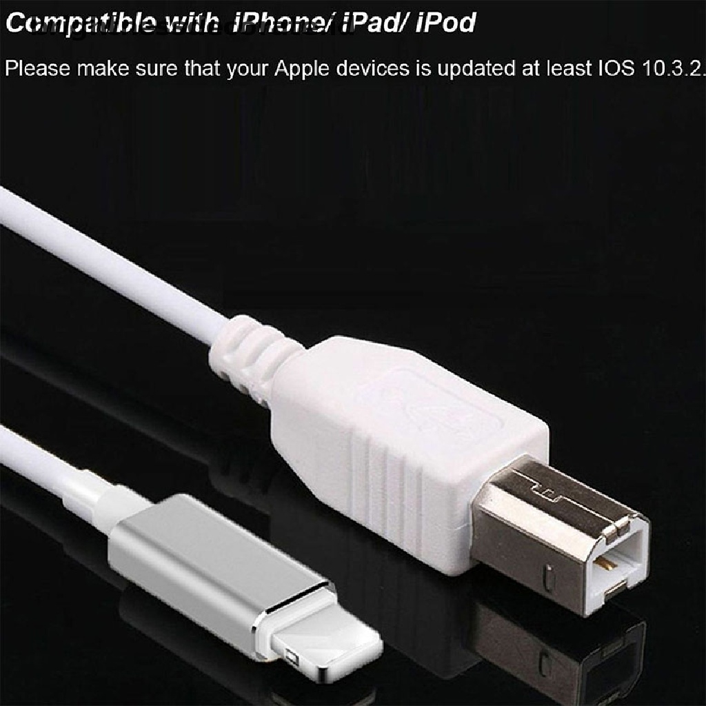 (birth) Kabel Konverter Lightning Ke Tipe-B MIDI Keyboard USB 2.0 Untuk iPhone 7 8 X iPad