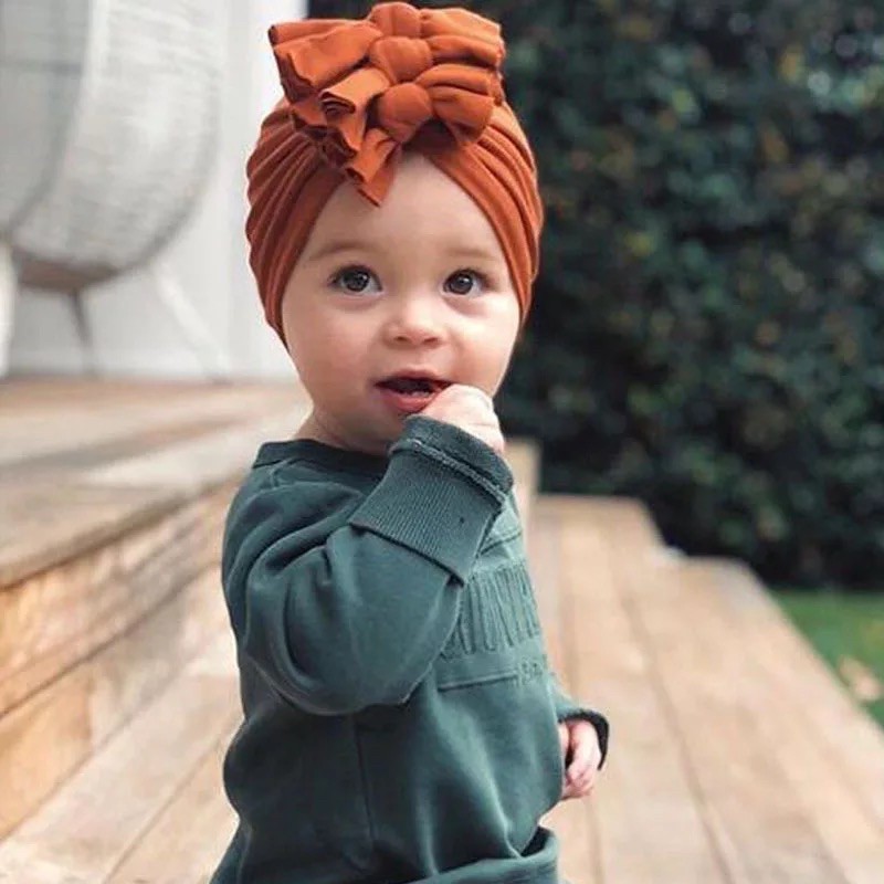 GASYIL Turban Bayi Ikat 3 / ciput baby non anting / topi anak perempuan-2