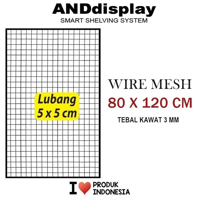 WIRE GRID MESH 80 X 120 CM - KAWAT JARING KOTAK - RAM DINDING BINGKAI