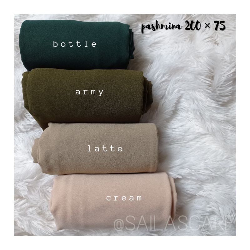 Pashmina JUMBO 200 X 75 Syari JAHIT TEPI by Saila Scarf-3