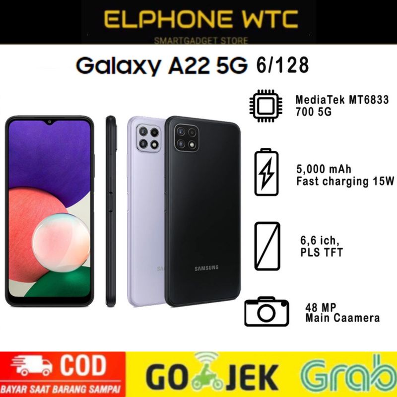 Samsung A22 5G dengan desain yang elegan