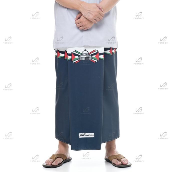 Rabbani Sarung Palestina Yazuri 1 Hitam Biru Dongker Navy Abu Palestin