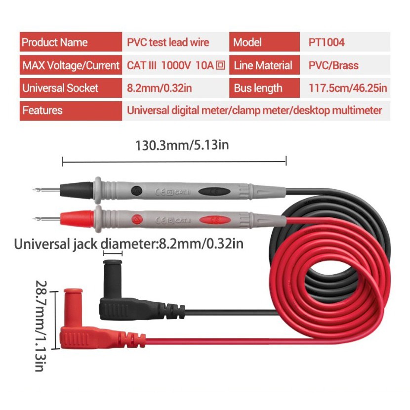 Kabel Tester Kabel Multitester Test Lead Probes Avometer Multitester Digital,Kabel Tester Jarum