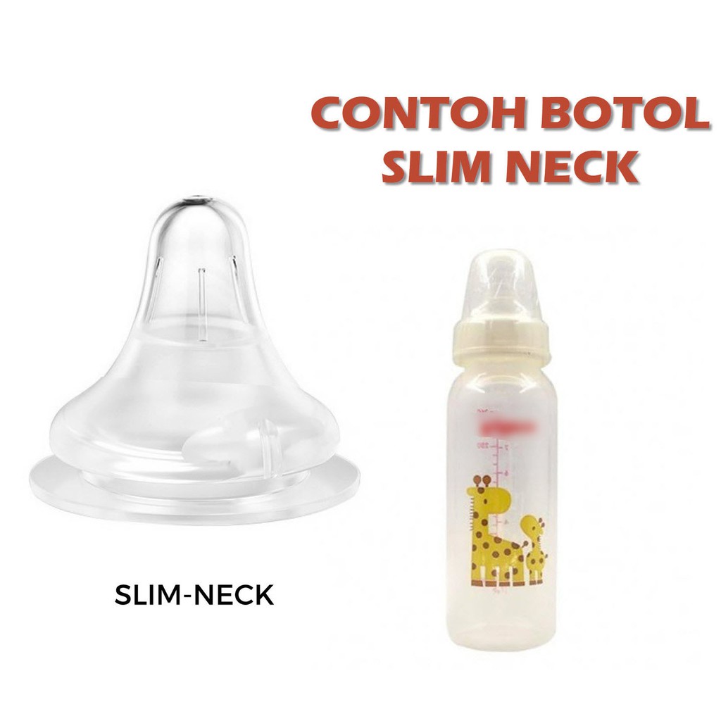 Dot Wide Neck / Dot Slim Neck / Nipple Peristaltic Plus / Pacifier Botol Susu / Empeng Bayi Untuk Tipe Bottle Wide dan Slim Bisa Untuk Huki dan Baby Safe dan Pigeon Bo&yu / Bonyu-Dot/Nipple Slim Neck