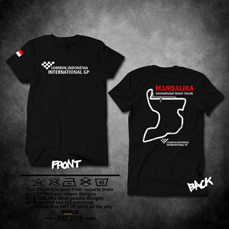 Kaos Mandalika Lombok Internasional GP / kaos moto GP Lombok Indonesia / kaos distro pria wanita ter
