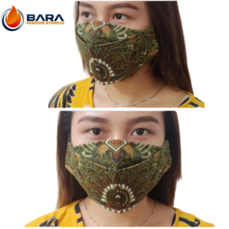 Masker batik evo persit - Masker psh persit model evo kasad - Masker hijab non hijab - masker persit