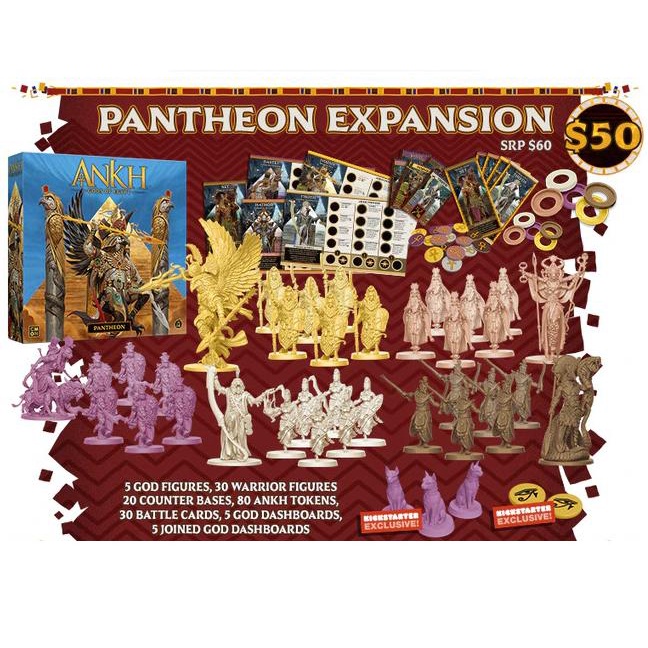 Ankh: Gods Of Egypt Board Game Kickstarter Edition With All Add On