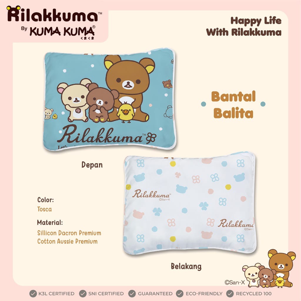 Kuma Kuma Bantal Balita NEW MOTIF RILLAKKUMA / BANTAL BALITA