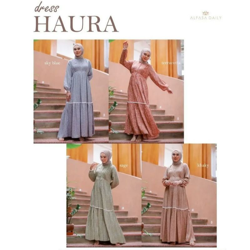 HAURA DRESS by Alfasa Daily [ NEW - Alfasa Dress Series ] Gamis Alfasa Daily
