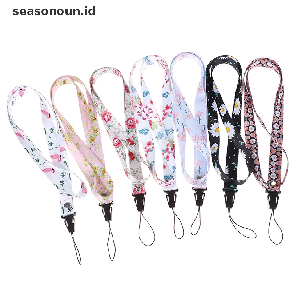 (seasonoun) Tali Lanyard Gantung Leher Holder Kunci / Kartu ID / Handphone Untuk Gym