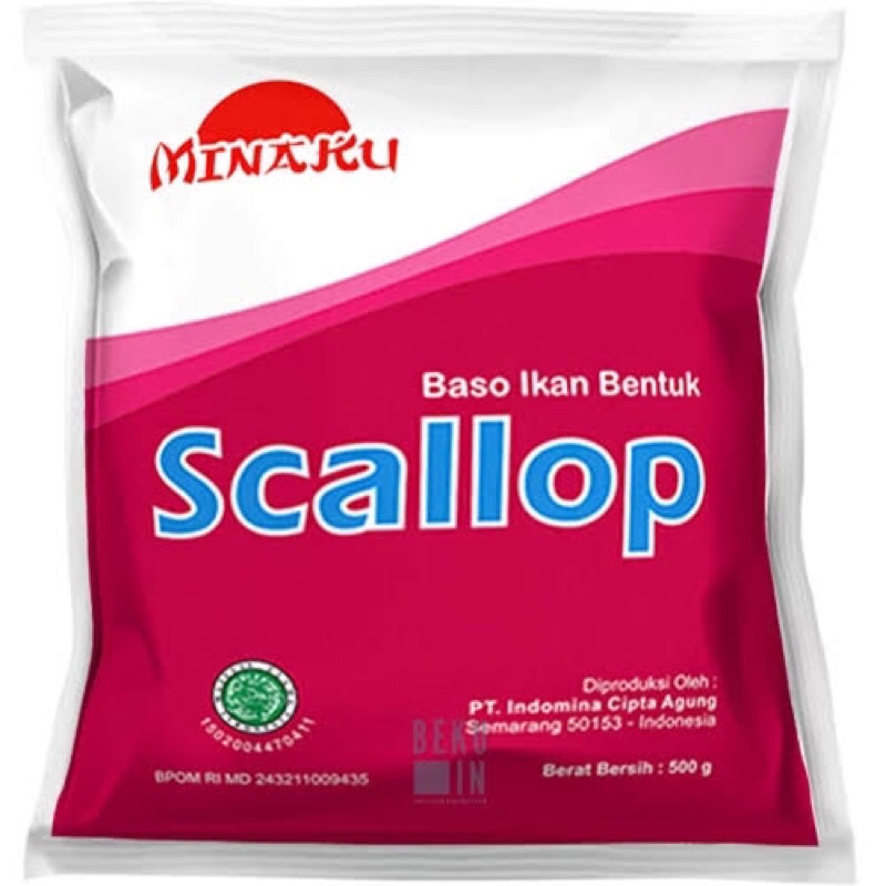 

MINAKU Scallop [500g] / Baso Ikan bentuk scallop