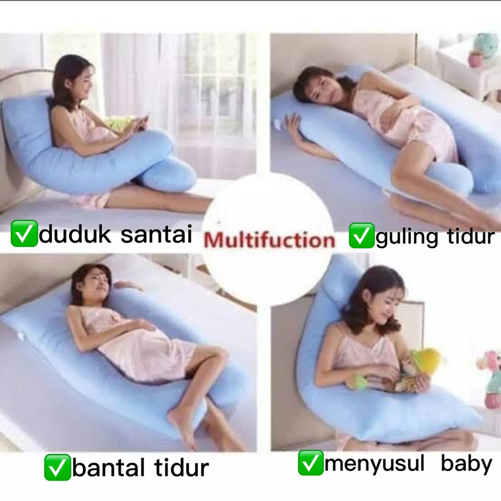 CUCI GUDANG Bantal Hamil Bantal Bumil Perlengkapan Ibu Hamil Model U-Shaped Nursing Pillow