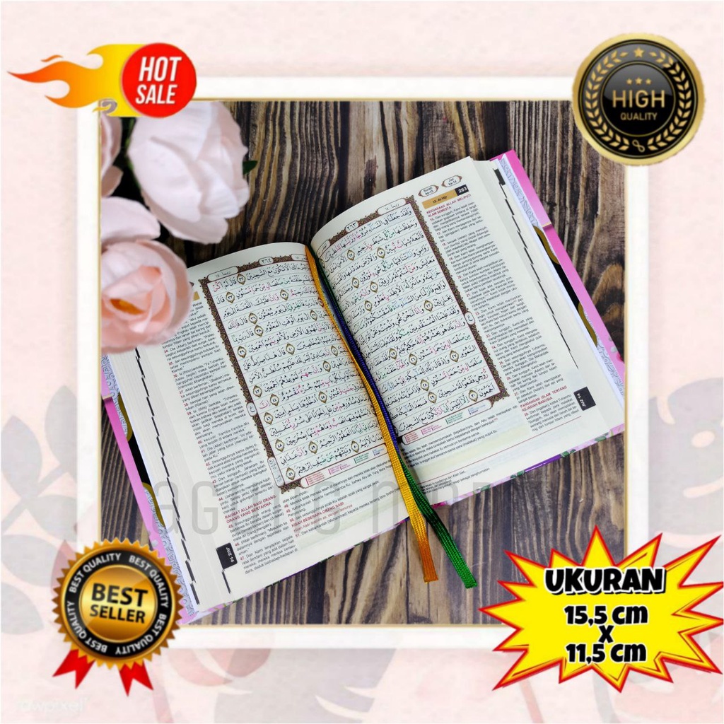 Al Quran Kamila Hardcover A6, Alquran Kecil Terjemahan, Quran Hafalan Mudah, Al Quran Tajwid Warna, 