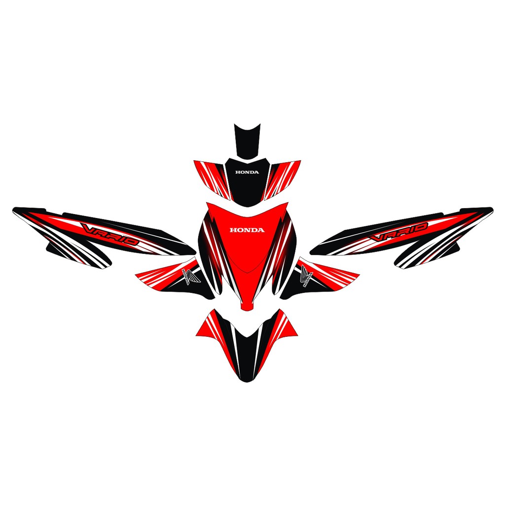 Stiker Decal Honda VARIO Bisa Untuk Vario 125 eSP Vario 150 Vario 110 VArio FI Vario Karbu Custom St