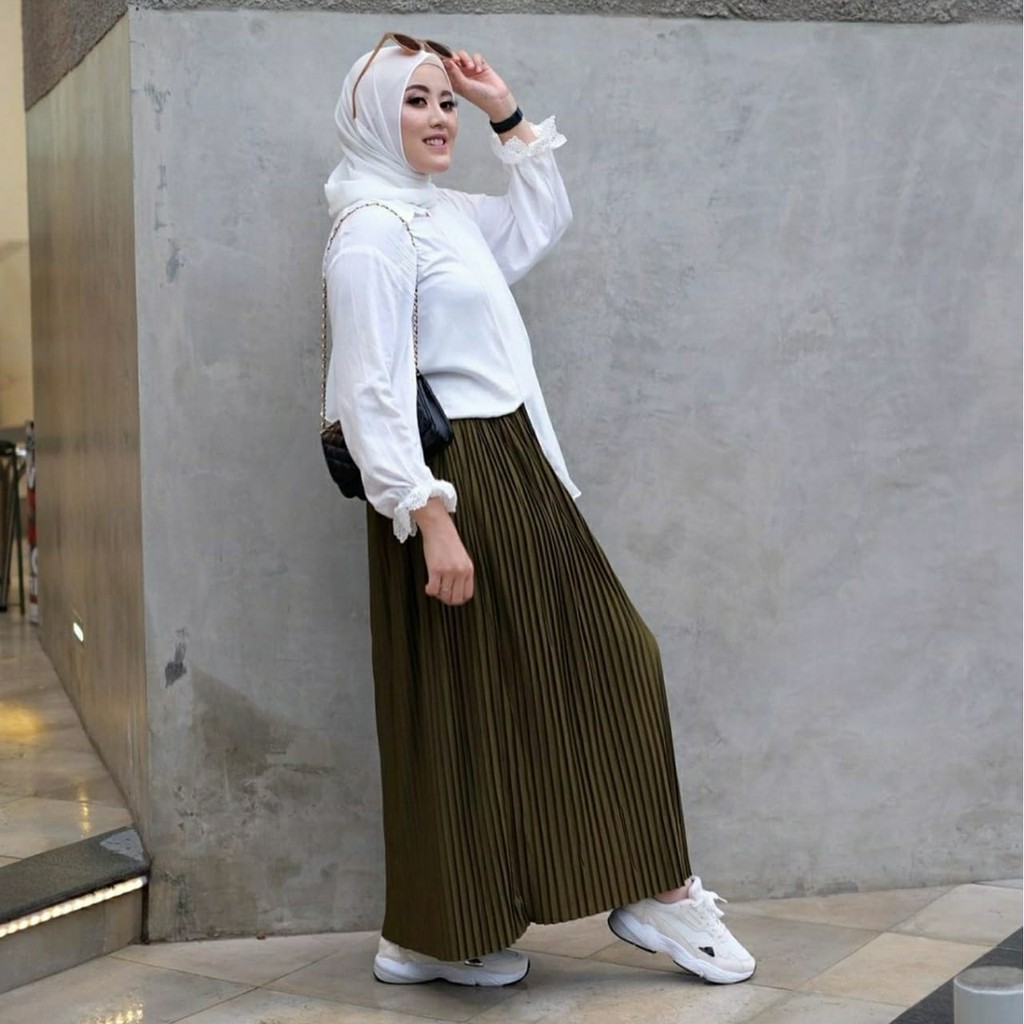 (BISA COD) PALING MURAH! Rok Plisket Premium / Maxi Skirt Prisket Pleates