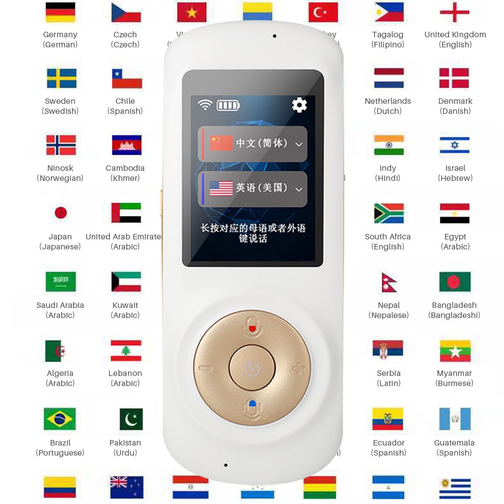 Import Translator Voice Instant Portable Language Translator Support 52 Languages Two Way Shopee Indonesia