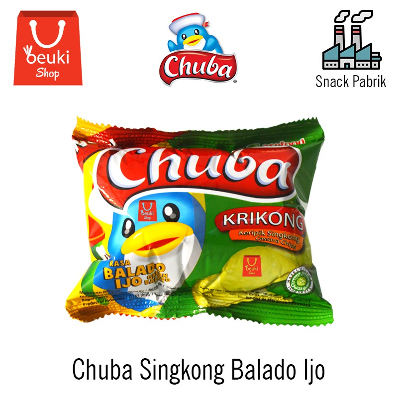 

Chuba Singkong Rasa Balado Ijo Jajanan Jadul Rasa Nikmat Harga Murah Meriah - 10gr