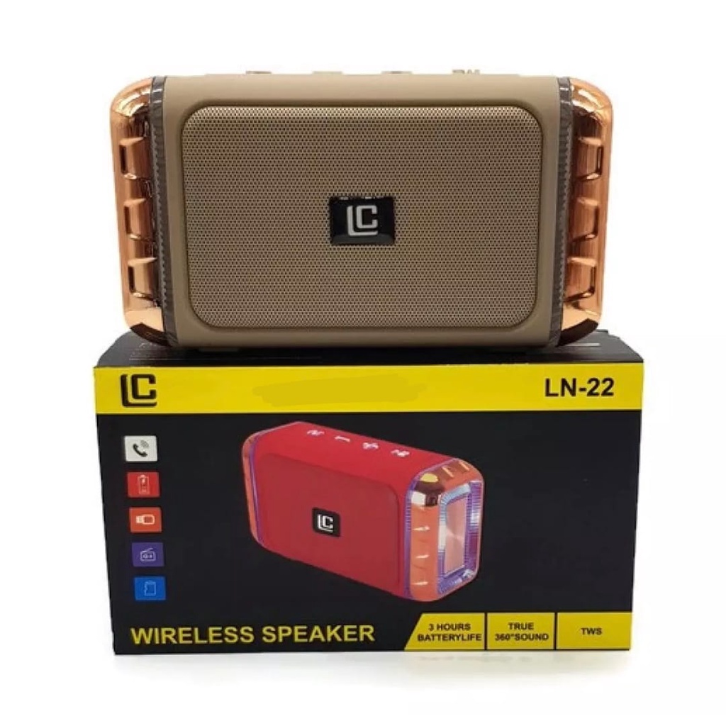 Speaker Bluetooth LN-22 Portable Wireless Speaker LED LN22