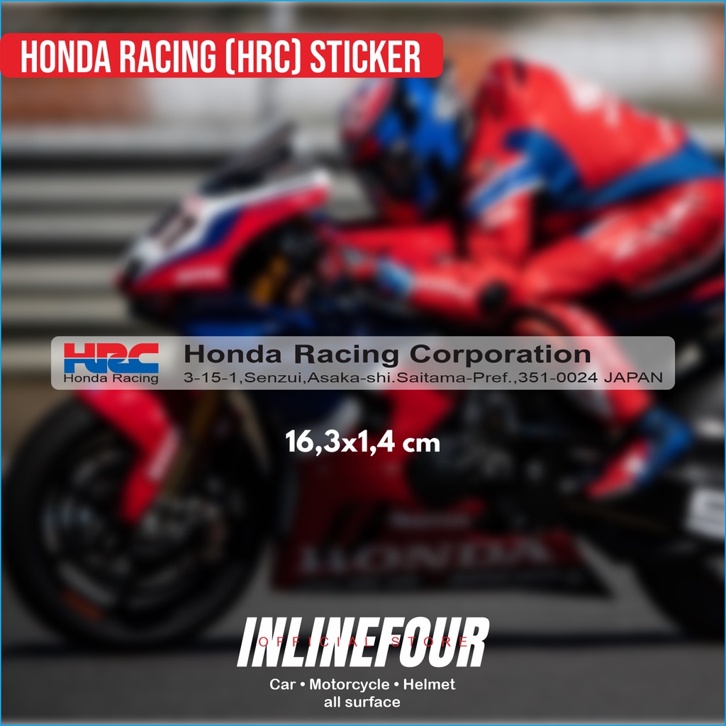 

Stiker Sticker Transparan Logo HRC Honda Racing CORPORATION 16cm Print cut