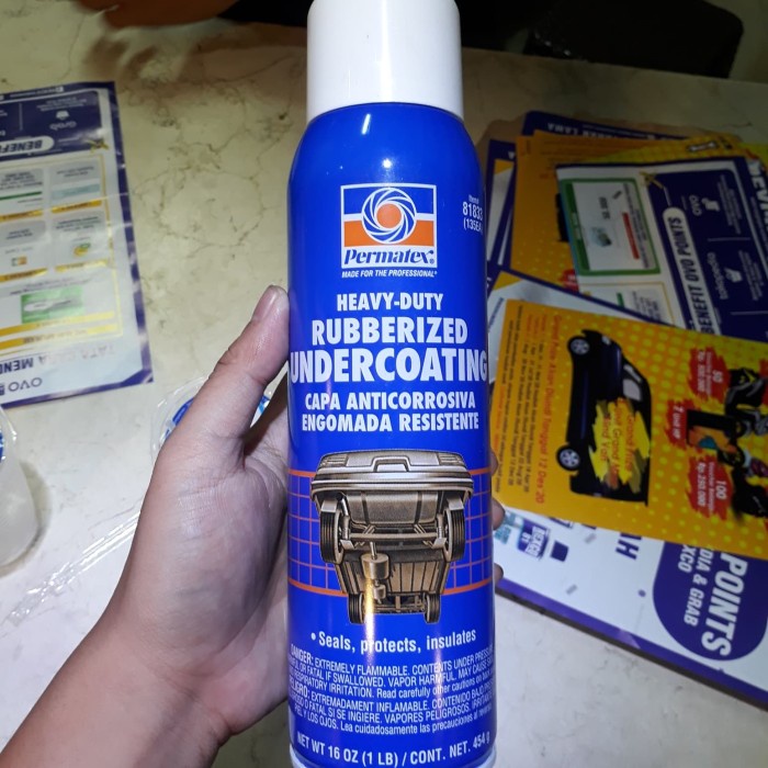 PERMATEX heavy duty rubberized undercoating spray anti karat mobil