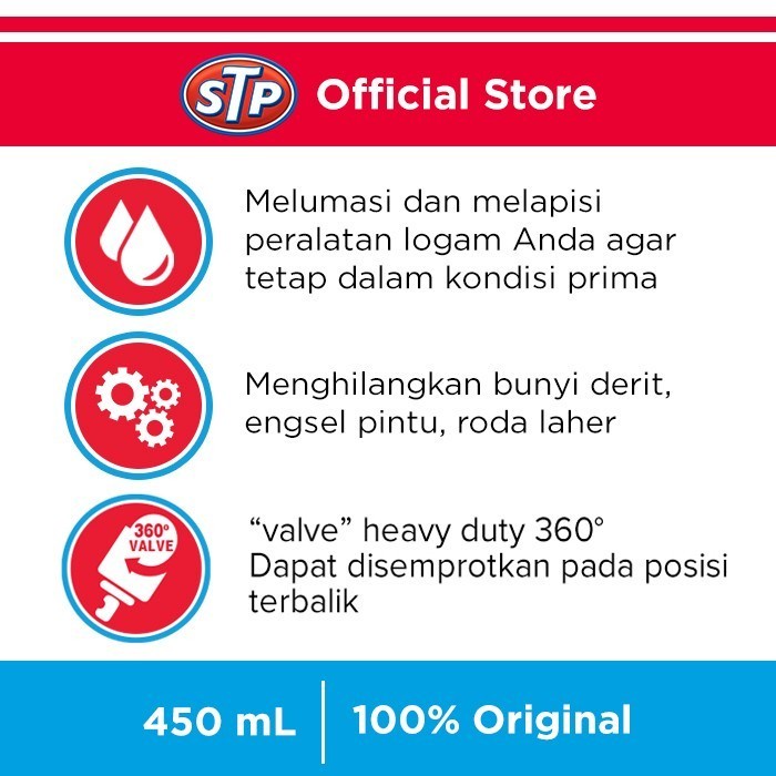 STP AP-75 Penetrant &amp; Lubricant Pelumas Anti Karat Logam Besi 450 ml