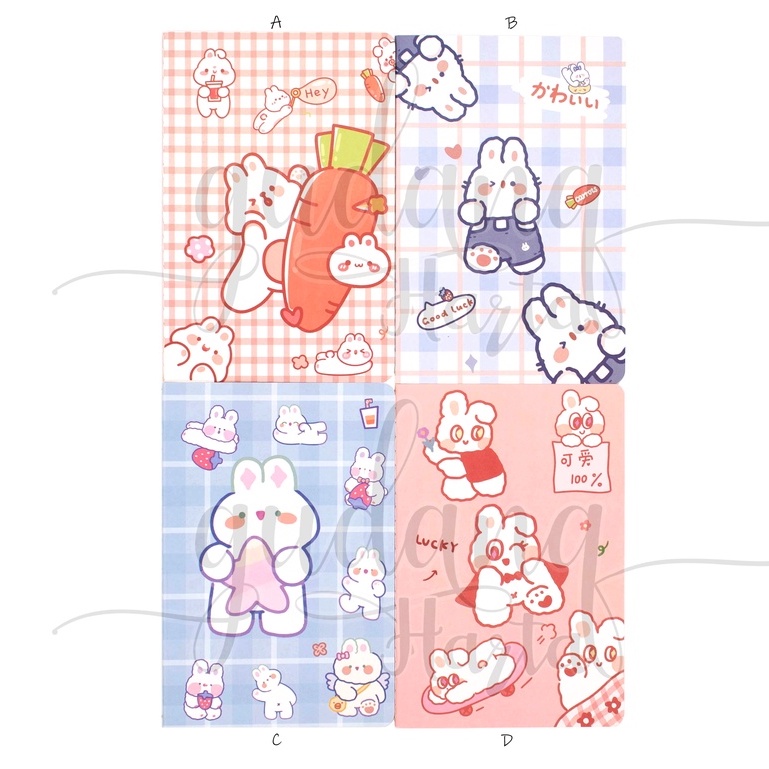 Notebook A5 Wink Rabbit Buku Motif Kelinci Bersayap Notepad GH 308662