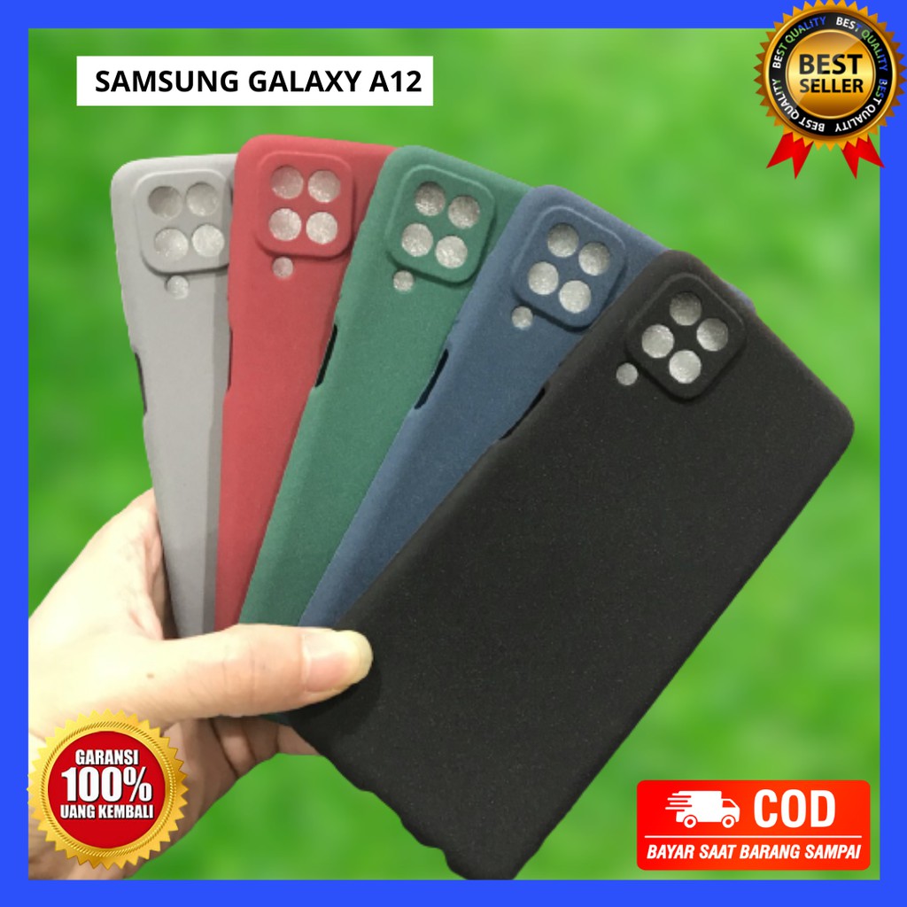CASE SAMSUNG A12 PREMIUM TPU SANDSTONE SOFT JELLY CASE CAMERA PROTECTOR