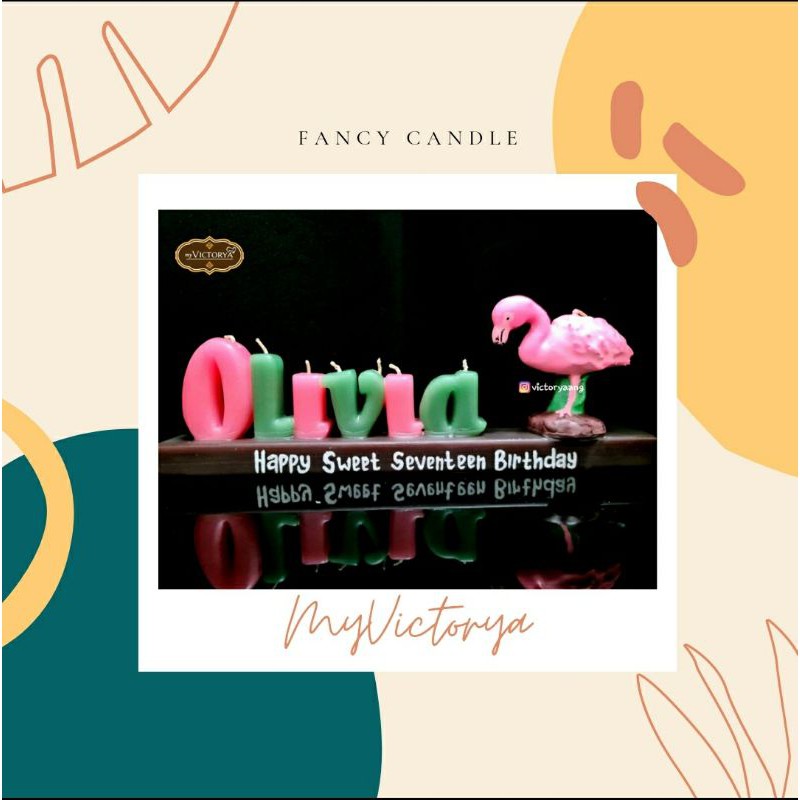 Lilin nama/lilin foto/lilin custom/lilin alfabet/lilin angka/lilin foto