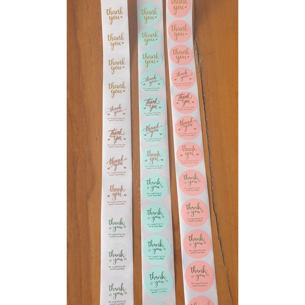 

50pcs Thank You Sticker Stiker Terima Kasih untuk Online Shop Packing Label Sticker Packaging Seal Segel Paket #1