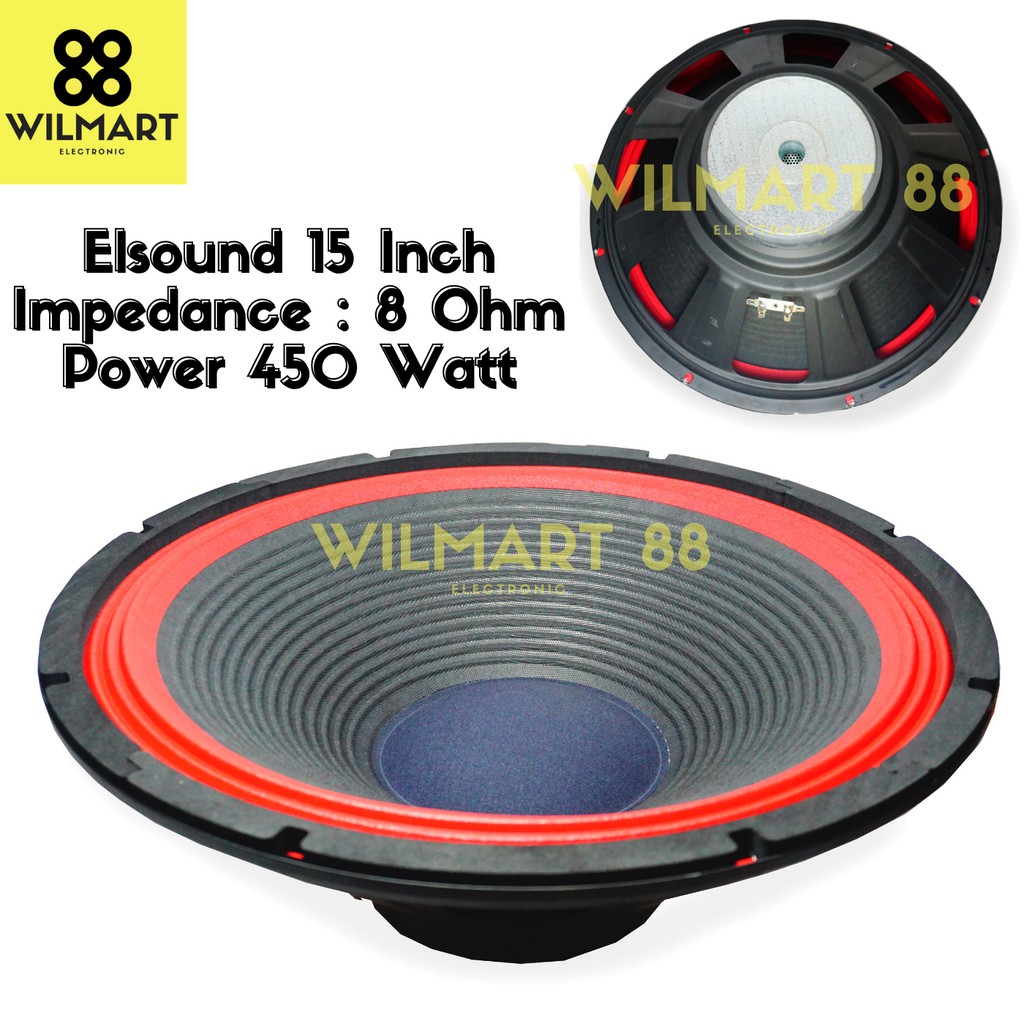 [✅COD] Speaker Hitam / Merah 15&quot; Speaker Elsound 15 Inch Full Range Original Hitam / Merah