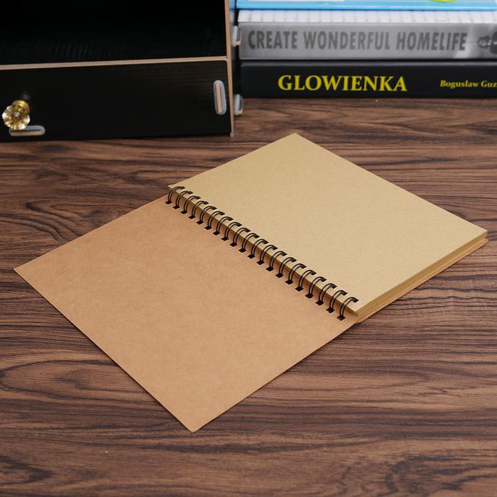 

Buku Sketchbook Kertas Kraft Paper | Memopad | Drawing Pad - Brown-White Kode 886